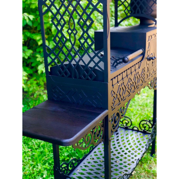 Мангал коптильня з пічкою під казан 3 в 1