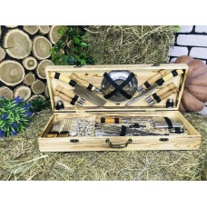 Набір розбірних шампурів у подарунковому кейсі (Р-004)