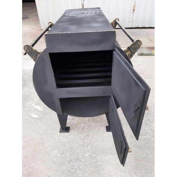 Піч буржуйка 5 мм опалювально-варильна 7,5 Квт