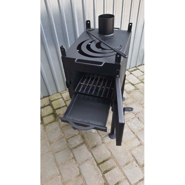 Піч буржуйка опалювально-варильна, сушарка для взуття та одягу