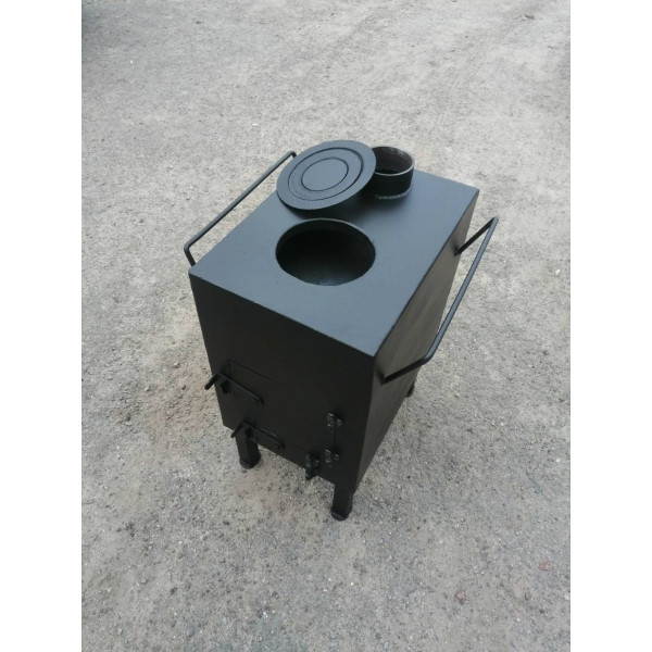 Піч 5 мм з вторинною камерою допалу опалювально-варильна буржуйка