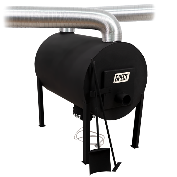 Піч опалювальна Брест 500 ПЛЮС комплект з вентилятором