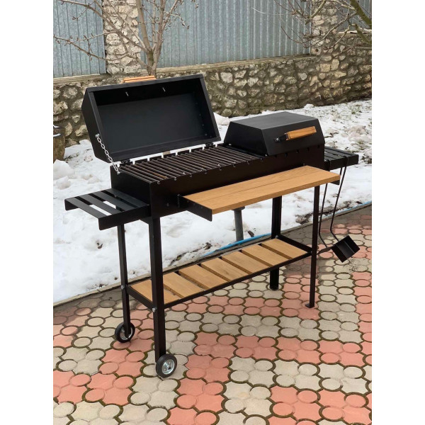 Мангал-гриль 5 мм з решіткою, підставкою під казан та двома кришками