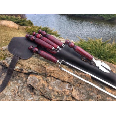 Преміальний подарунковий набір шампурів ECLIPSE ручної роботи в шкіряному чохлі