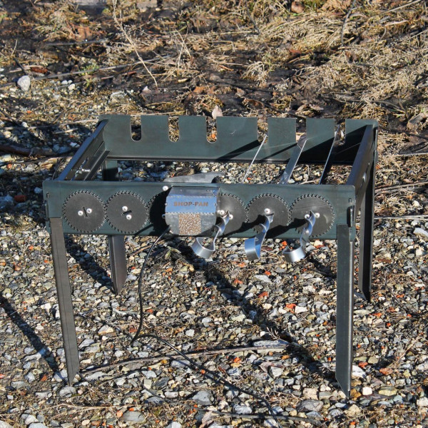 Автоматическая шашлычница SHOP-PAN на ножках на 6 шампуров