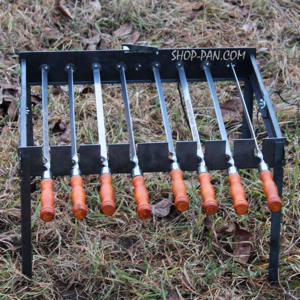 Автоматическая шашлычница SHOP-PAN на ножках на 8 шампуров