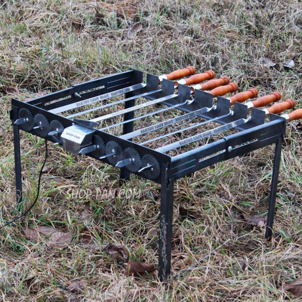 Автоматическая шашлычница SHOP-PAN на ножках на 8 шампуров