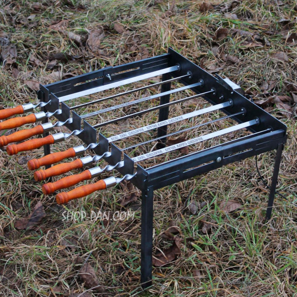 Автоматическая шашлычница SHOP-PAN на ножках на 8 шампуров