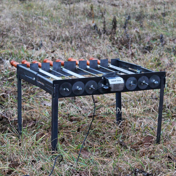 Автоматическая шашлычница SHOP-PAN на ножках на 8 шампуров