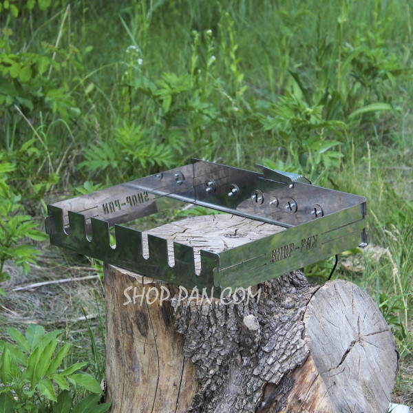 Автоматическая шашлычница из нержавейки SHOP-PAN на 6 шампуров