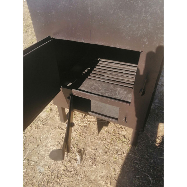 Буржуйка 4 мм со вторичной камерой отопительно-варочная