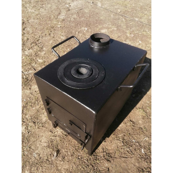 Буржуйка 4 мм з вторинною камерою опалювально-варильна