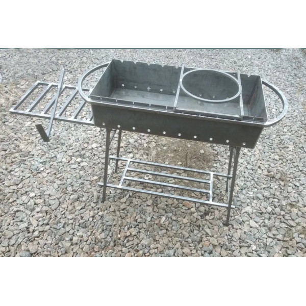 Мангал 3 мм на 10 шампуров со столиком