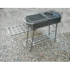 Мангал 3 мм на 10 шампурів зі столиком