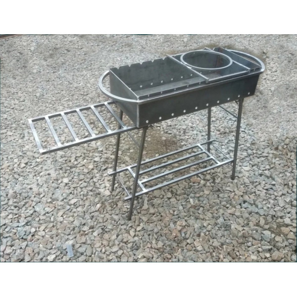 Мангал 3 мм на 10 шампуров со столиком