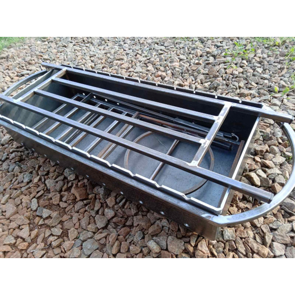 Мангал 6 мм на 11 шампурів з підставкою під казан та столиком