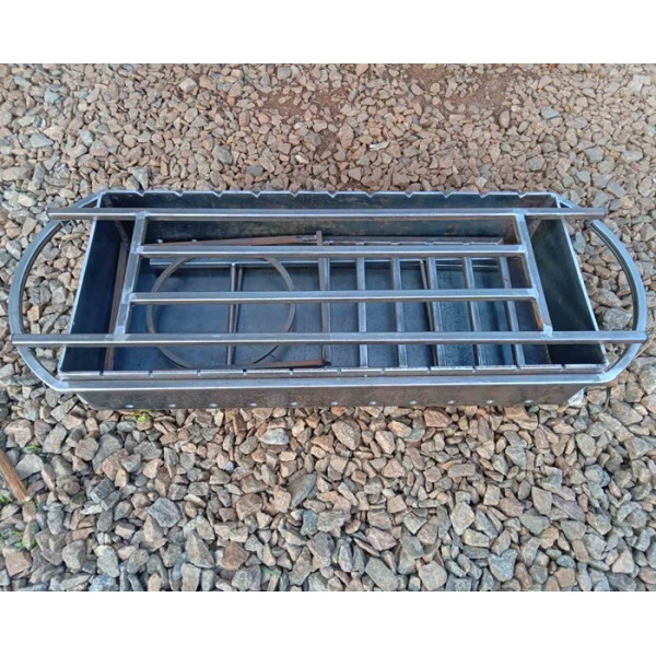 Мангал 6 мм на 11 шампуров с подставкой под казаном и столиком