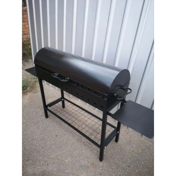 Мангал-барбекю 4 мм с чугунной решеткой-гриль и подставкой под котел.