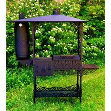 Мангал-барбекю з коптильнею та пічкою під казан