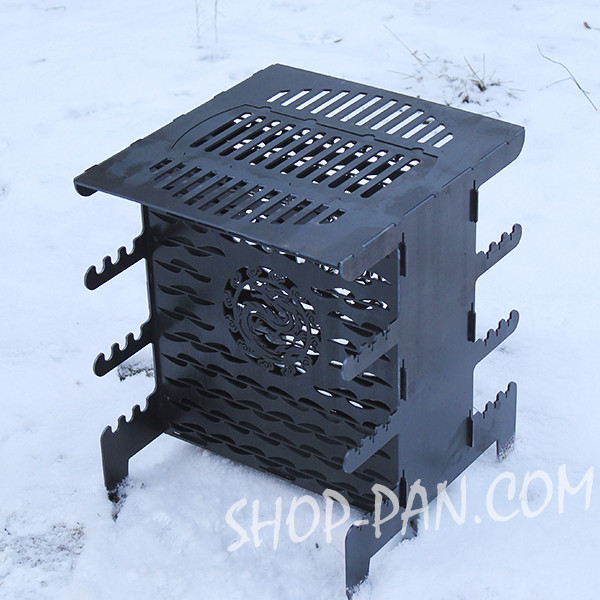 Мангал вертикальний розбірний з індивідуальним гравіюванням- на подарунок