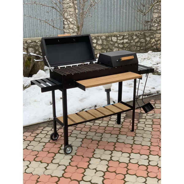 Мангал-гриль 5 мм з решіткою, підставкою під казан та двома кришками