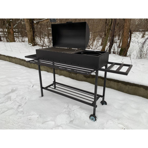 Мангал-гриль 5 мм на 11 шампуров с решеткой-гриль и подставкой под котел + ПОДАРОК