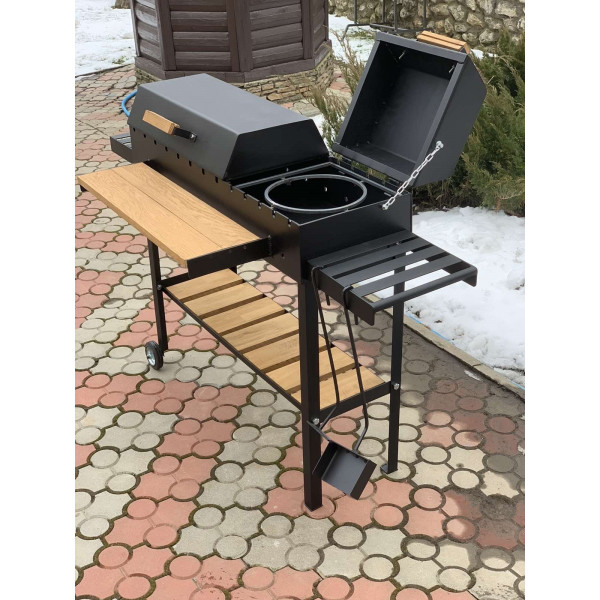 Мангал-гриль 5 мм з решіткою, підставкою під казан та двома кришками