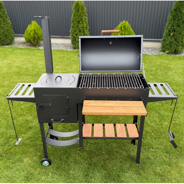 Мангал-гриль-барбекю 4 мм с печкой усилен на 8 шампуров