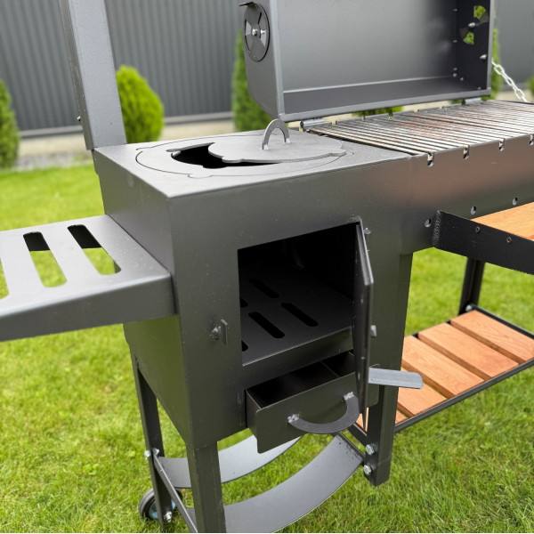 Мангал-гриль-барбекю 4 мм с печкой усилен на 8 шампуров