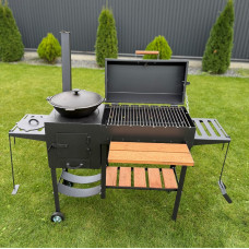 Мангал-гриль-барбекю 4 мм з пічкою посилений на 8 шампурів