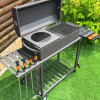 Мангал-гриль-барбекю 4 мм на 11 шампурів з решіткою-гриль та термометром
