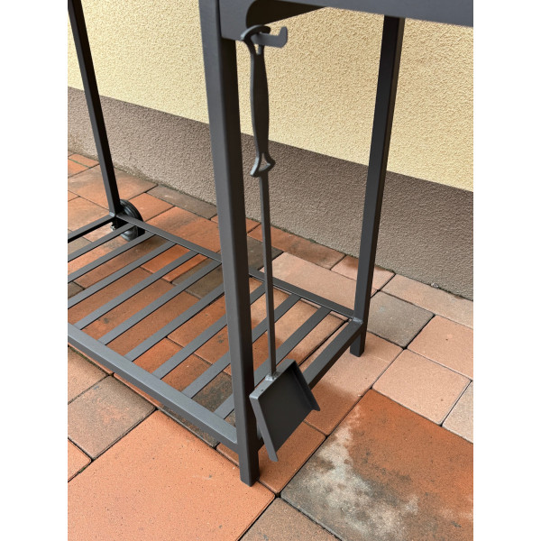 Мангал-гриль-барбекю 4 мм на 11 шампурів з решіткою-гриль та термометром