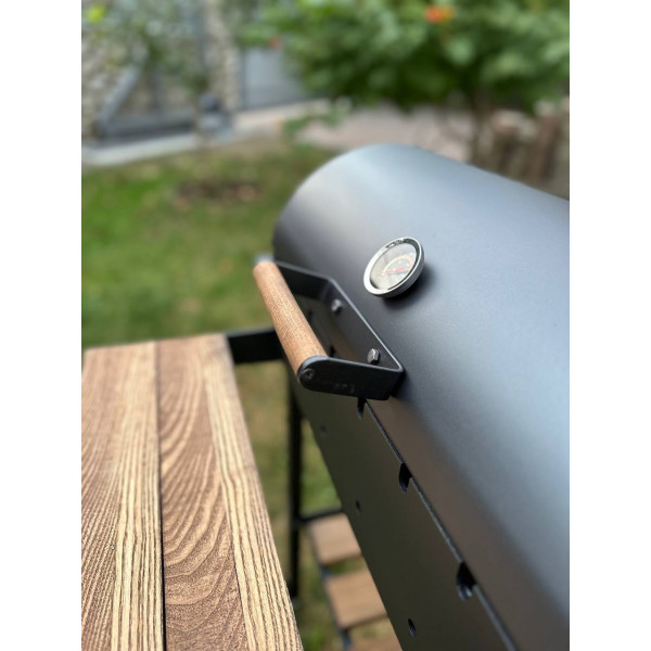 Мангал-гриль-барбекю 4 мм на 8 шампурів з термометром (посилений)