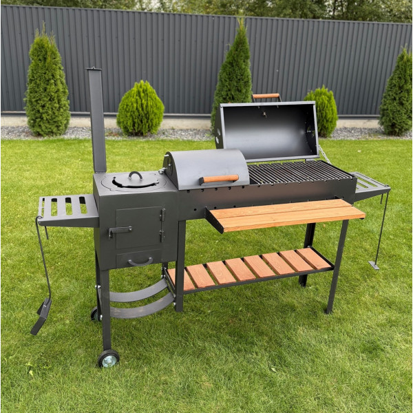 Мангал-гриль-барбекю 5 мм с печкой усилен на 13 шампуров