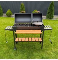 Мангал-гриль-барбекю 5 мм на 13 шампурів з кришками (круглі)