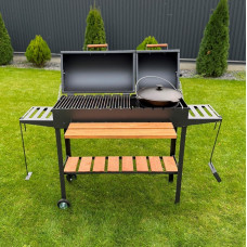 Мангал-гриль-барбекю 5 мм на 13 шампурів з кришками (круглі)