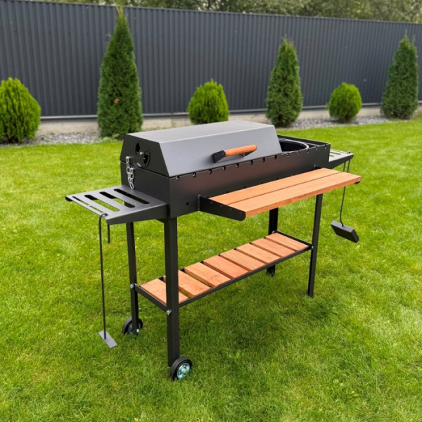 Мангал-гриль-барбекю 5 мм на 13 шампурів з решіткою та підставкою