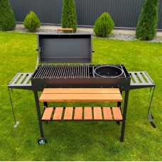 Мангал-гриль-барбекю 5 мм на 13 шампурів з решіткою та підставкою