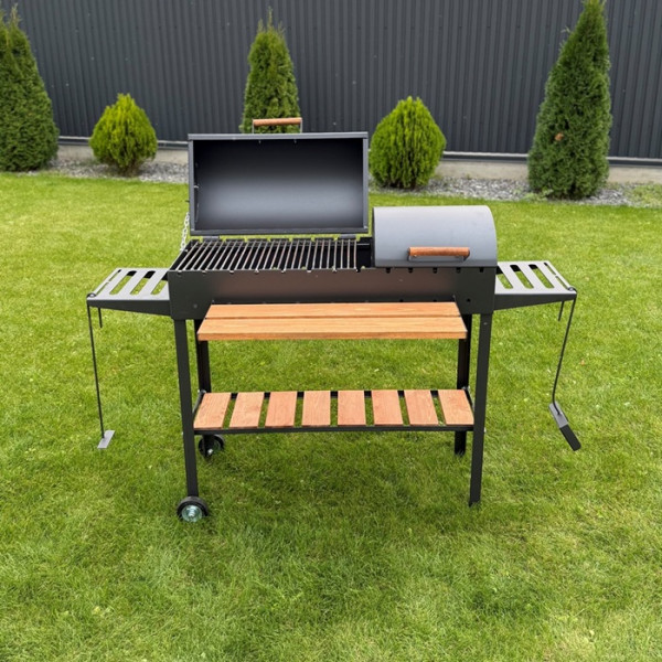 Мангал-гриль-барбекю 5 мм на 13 шампуров с крышками (круглые)