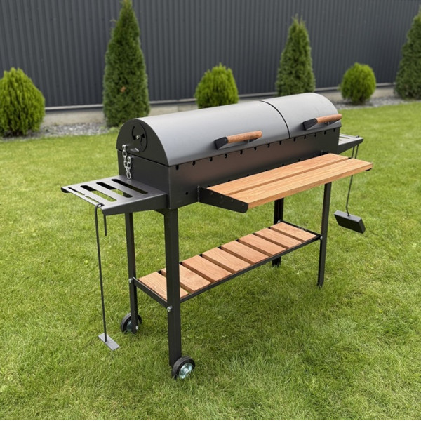 Мангал-гриль-барбекю 5 мм на 13 шампуров с крышками (круглые)