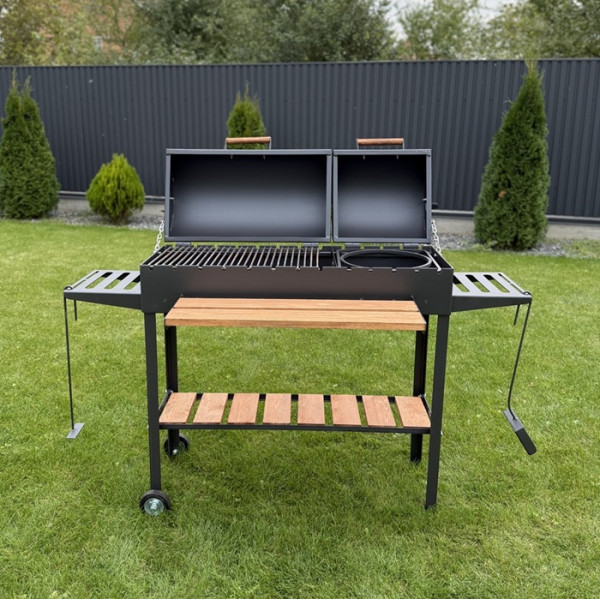 Мангал-гриль-барбекю 5 мм на 13 шампуров с крышками (круглые)