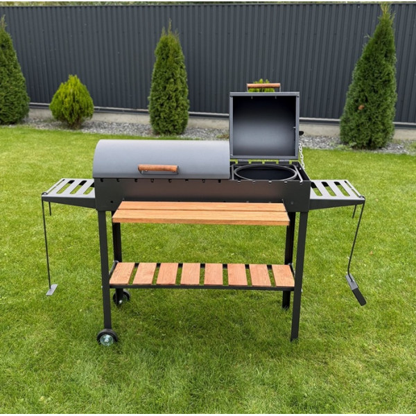 Мангал-гриль-барбекю 5 мм на 13 шампурів з кришками (круглі)