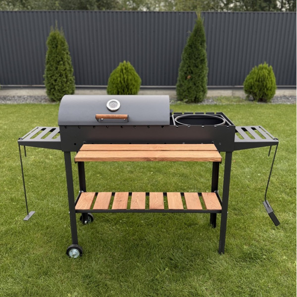 Мангал-гриль-барбекю 5 мм на 13 шампуров с решеткой и подставкой (К)