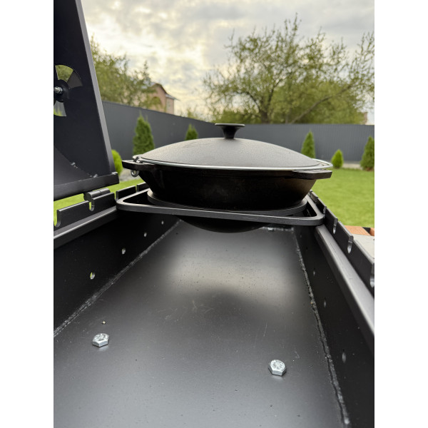 Мангал-гриль-барбекю 5 мм на 13 шампурів з решіткою та підставкою (К)