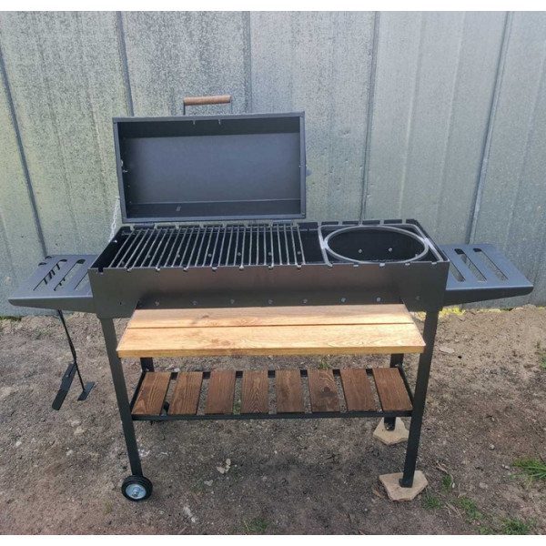 Мангал-гриль-барбекю 5 мм на 13 шампуров с решеткой и подставкой