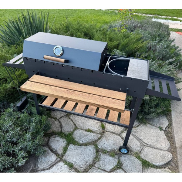 Мангал-гриль-барбекю 5 мм на 13 шампуров с решеткой и подставкой