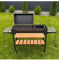 Мангал-гриль-барбекю 5 мм на 13 шампурів з решіткою та підставкою