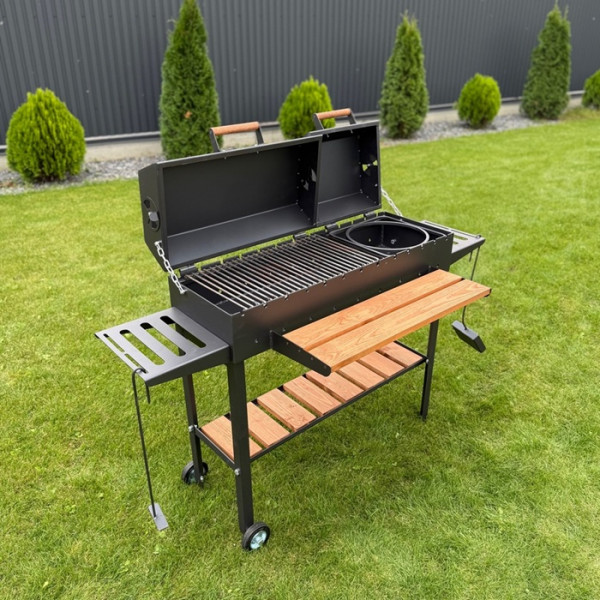 Мангал-гриль-барбекю 5 мм посилений на 13 шампурів з кришками