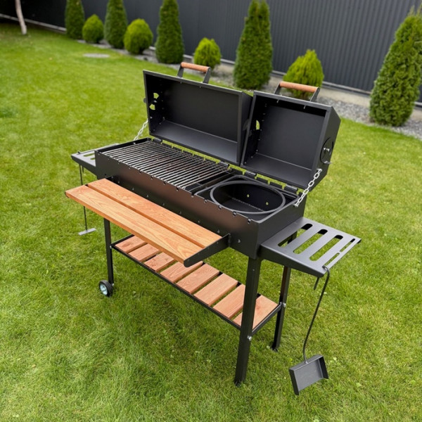 Мангал-гриль-барбекю 5 мм посилений на 13 шампурів з кришками