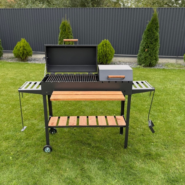 Мангал-гриль-барбекю 5 мм посилений на 13 шампурів з кришками